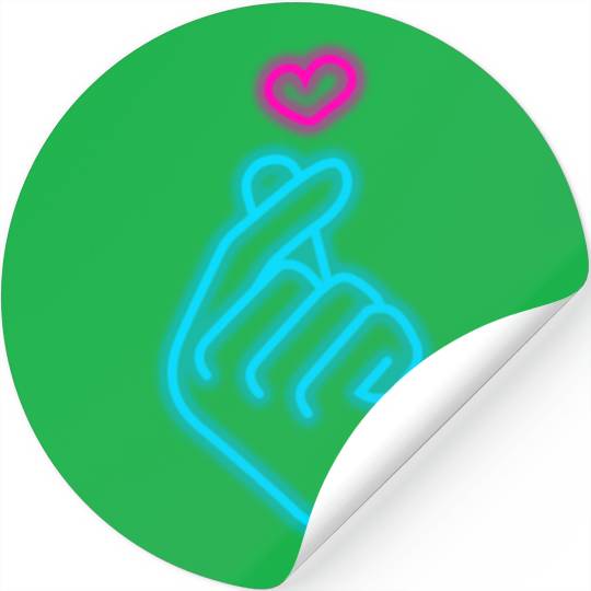 K Pop Hand Symbol Finger Heart Korean Pop Music Stickers