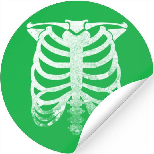 Halloween Skeleton Rib Cage Stickers