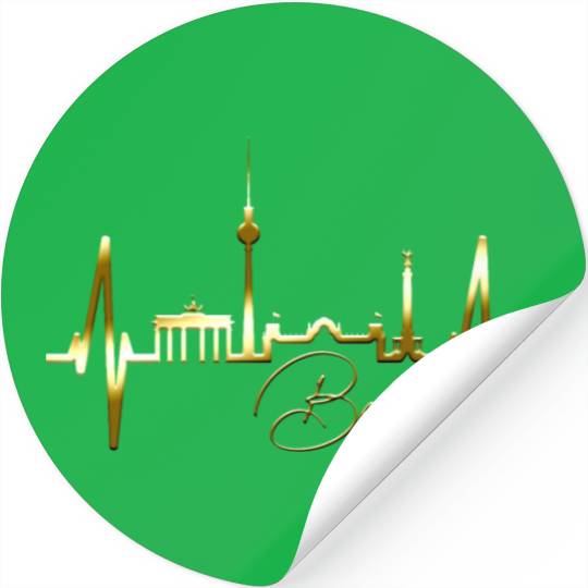 Berlin Skyline Heartbeat Germany Fan I Love Berlin Stickers