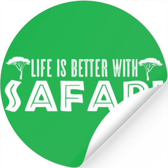 Safari Life Love Journey Expedition Lion Elephant Stickers