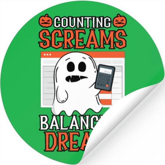 Counting Screams Balancing Dreams Halloween Stickers