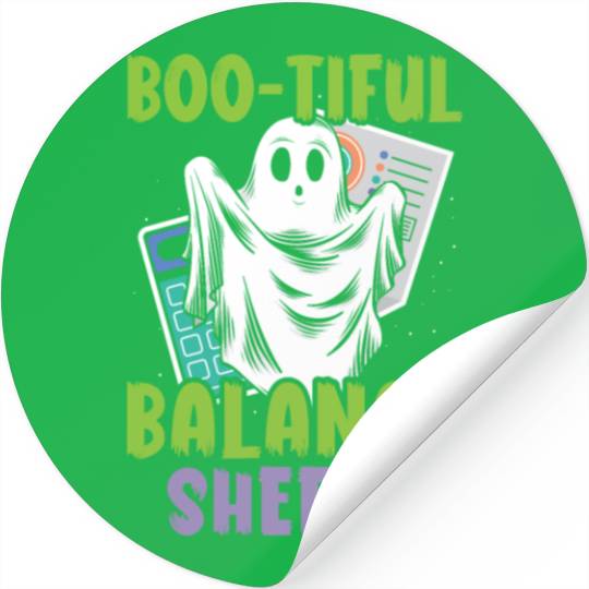 Boo-tiful Balance Sheets Accountant Halloween Stickers