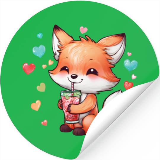 Fox cub Stickers