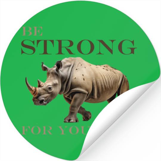 rhinoceros side view Stickers