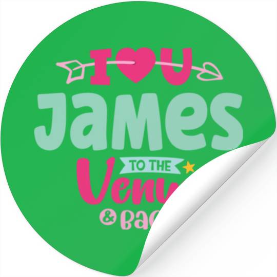 I Love You James Valentines Stickers
