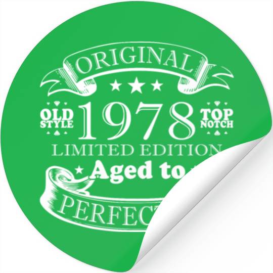 1978 vintage birthday year of birth 1978 gift Stickers