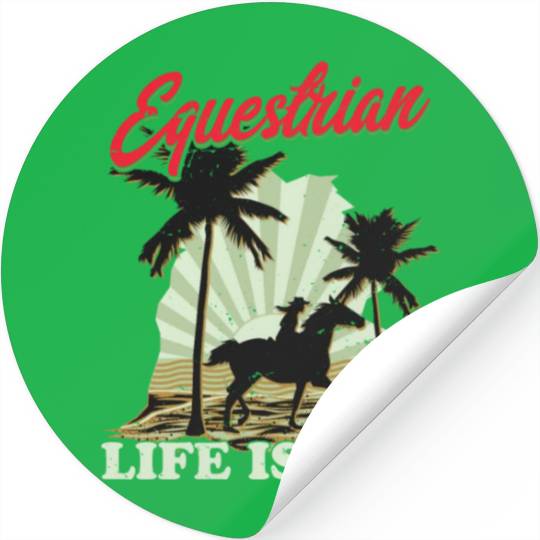 Equestrian Life Riding Girl Horseback Stickers