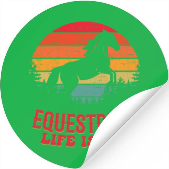 Equestrian Life Is Joy Horseback Riding Girl Stickers