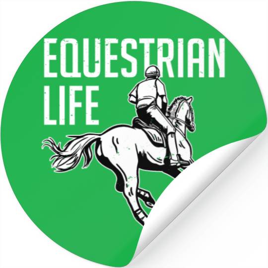 Equestrian Life Riding Girl Horseback Stickers