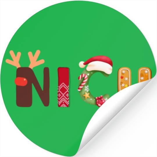 Cute NICU Christmas design Stickers