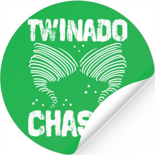 Twinado Chaser Funny Mom Dad Twin Parents Stickers