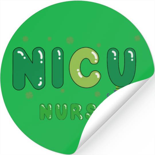 Cute NICU nurse St. Patrick's design Stickers