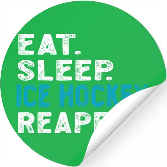 Eat Sleep Hockey Repeat Funny Ice Hockey Stickers