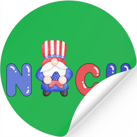 Cute NICU 4th of July Independence Day Design Stickers
