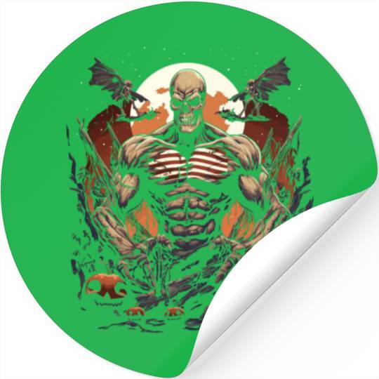 Scary Beast Creepy Swole Halloween Gym Gains Stickers