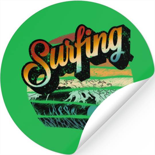 Summer Surfing Stickers
