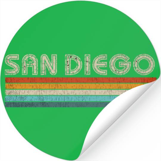 California Home State CA Vintage San Diego Stickers