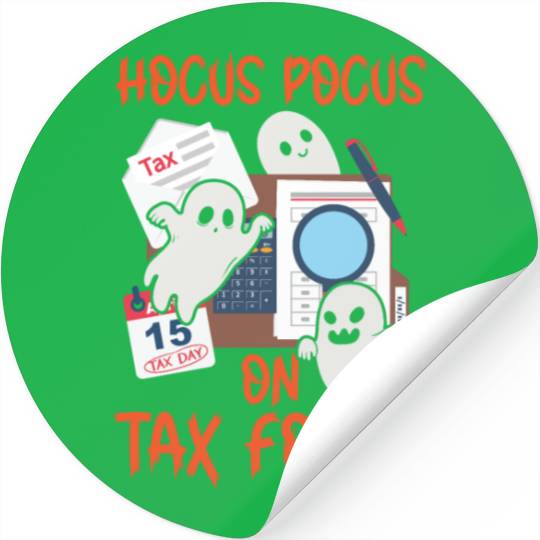 Hocus Focus on Tax Focus Accountant Halloween Stickers