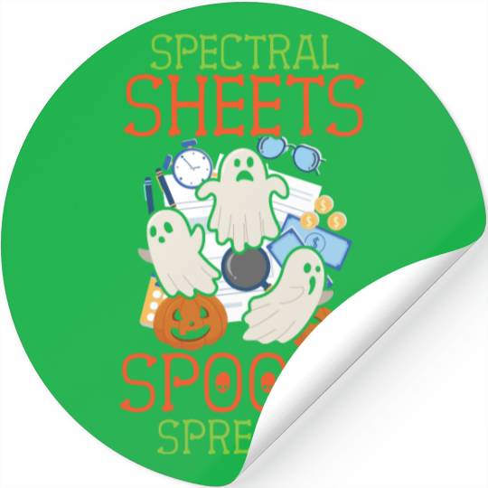 Spectral Sheets Spooky Spreads Scary Halloween Stickers