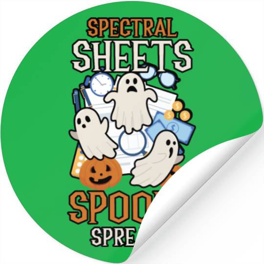 Spectral Sheets Spooky Spreads Scary Halloween Stickers