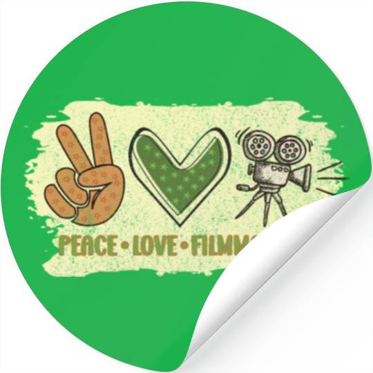 Peace Love Filmmaking Stickers