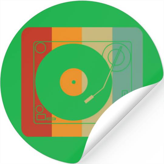 Vinyl Record Player Stickers