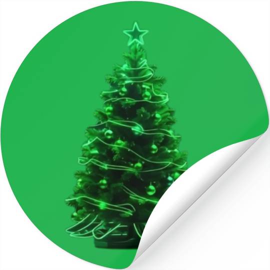 Christmas tree neon Stickers