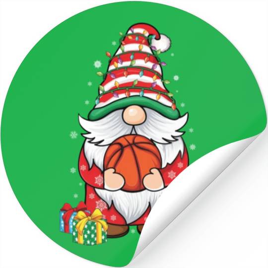 Cute Gnomes Basketball Lover Stickers
