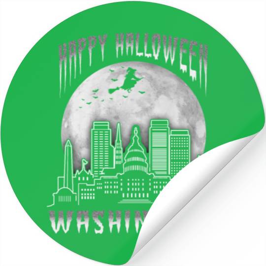 Happy Halloween Washington DC Stickers