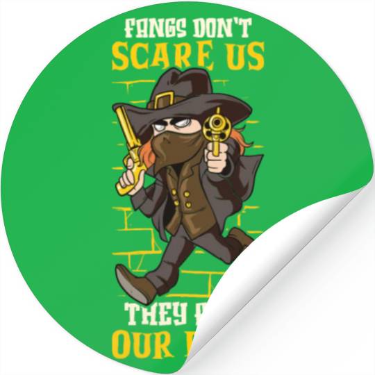 Vampire Hunter Undead Slayer Stake and Cross Stickers