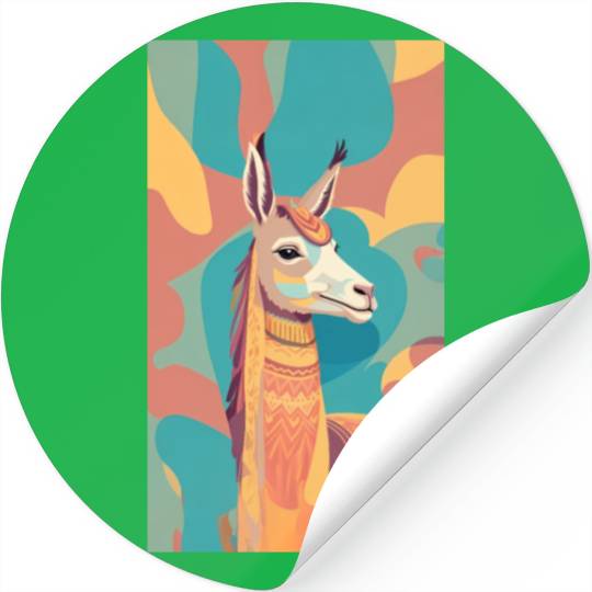 Alpaca art Stickers
