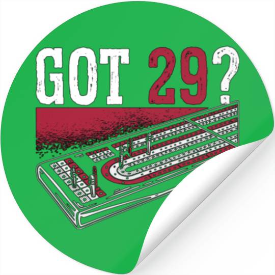 Cribbage Got 29 Crib Loves Board Game Tournament Stickers