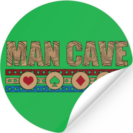 Cribbage Man Cave Loves Board Game Tournament Stickers