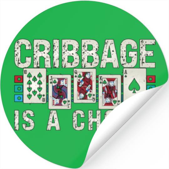 Cribbage Is A Choice Board Game Playing Cards Stickers