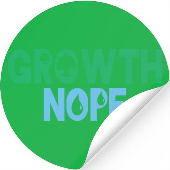 Green Blue Nope Growth Stickers