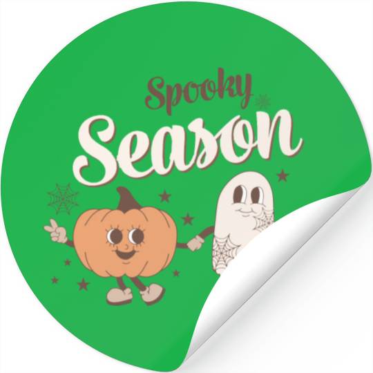 Spooky Season Ghost Pumpkin Friends Stickers