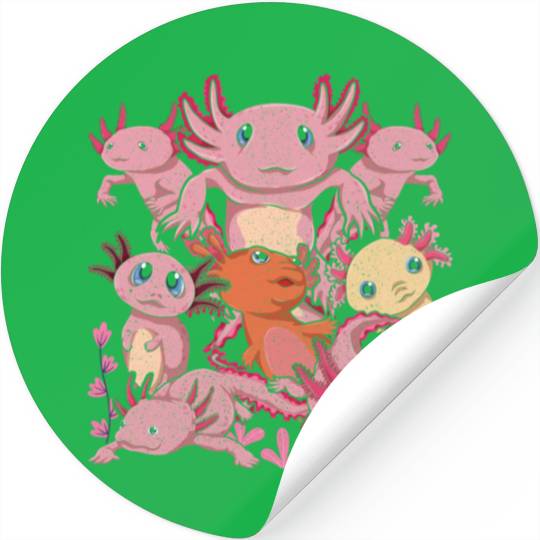 Tail Lurch Pet Gift Cute Axolotl Stickers