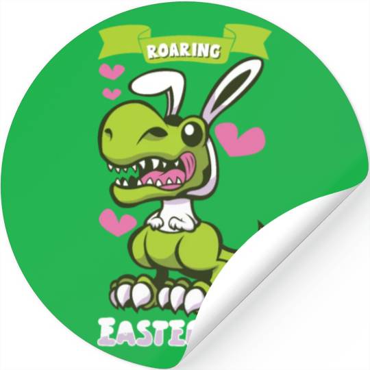 Easter T-rex Dinosaur Easter Funny T-rex Easter Stickers