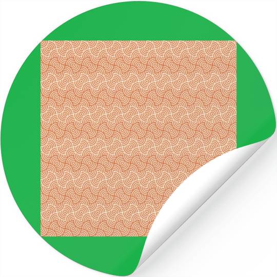 Retro Geometric Pattern Red Stickers