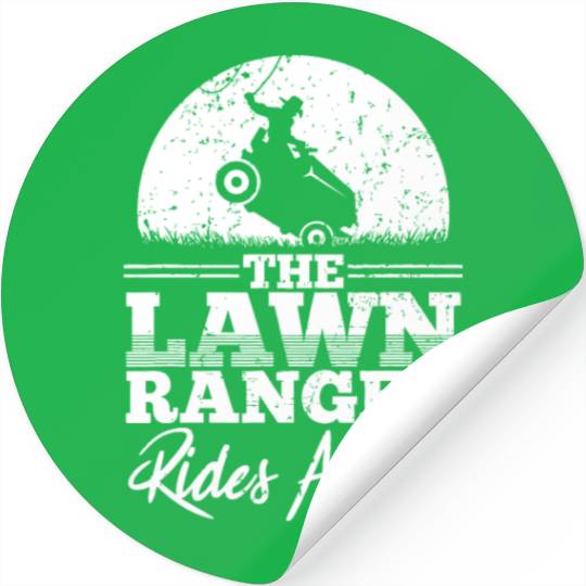 The Lawn Ranger Rides Again Grass Mowing Lawn Stickers