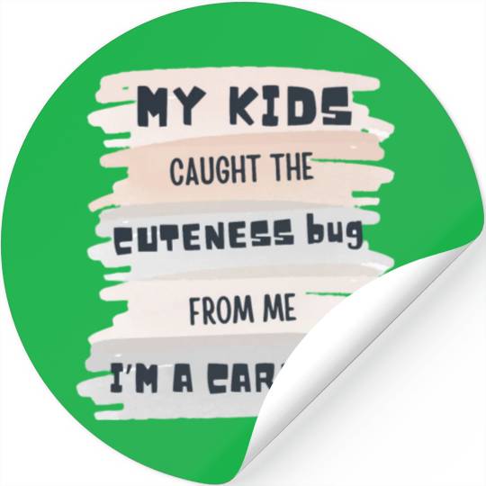 funny cute kids like father, the family's DNA bug Stickers