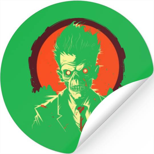 Zombie Apocalypse Ready for Halloween Grim Reaper Stickers