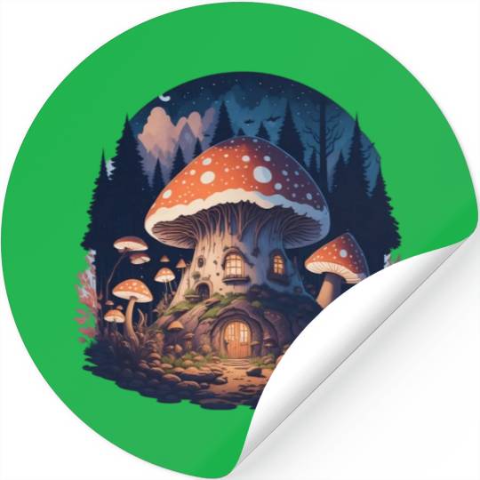 Mushroom house Stickers