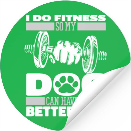 Fitness Workout Gym Dog Stickers