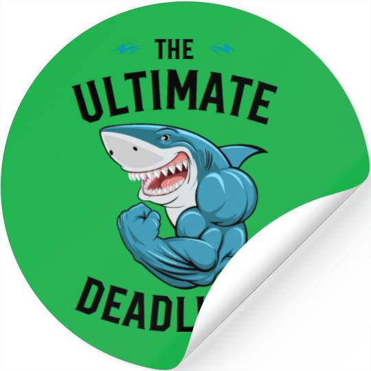 The Ultimate Deadlifter Stickers, Shark Gym Lover Stickers
