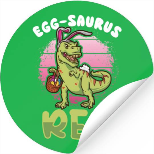 Easter T-rex Dinosaur Easter Funny T-rex Easter Stickers