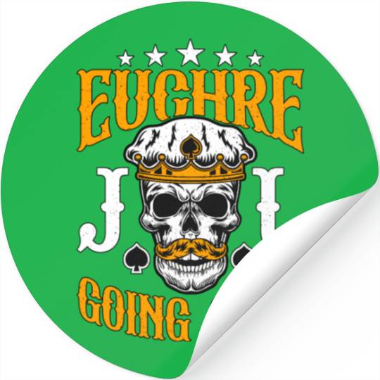 Euchre Going Solo Board Game Loves Playing Cards Stickers