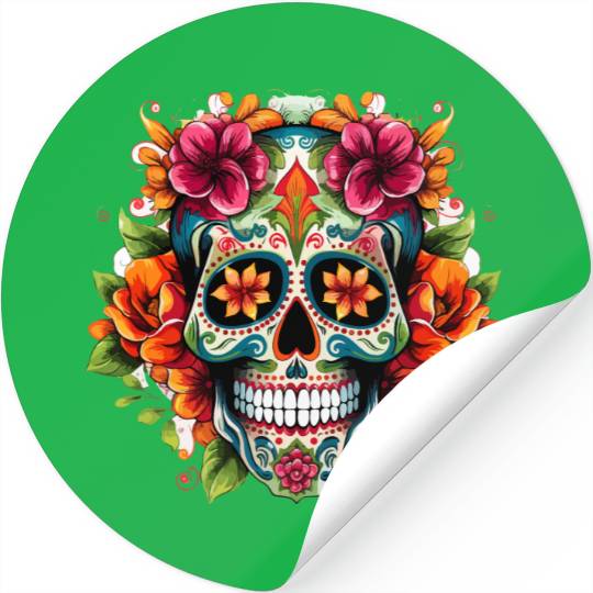 Day of the Dead Iconic Sugar Skull Stickers