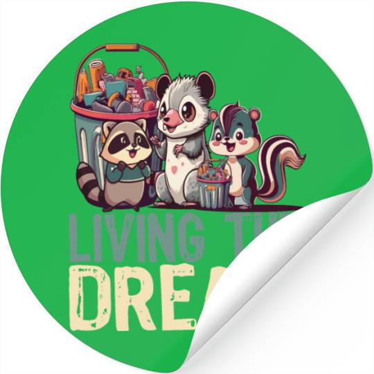 Living The Dream - Cute Anime Kawaii Japanese Love Stickers