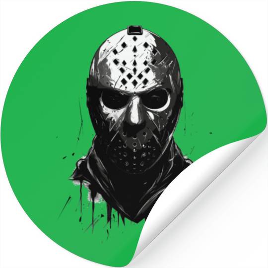 Scary Creppy Halloween Ice Hockey Goalie Mask Stickers